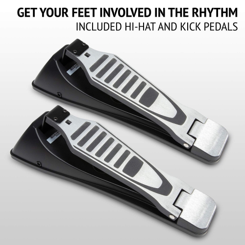LyxJam – batterie électronique de 7 pièces, batterie électrique professionnelle pour adultes, baguettes de batterie et trône