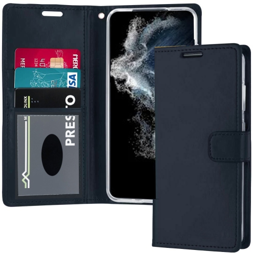 XCRS Folio Housse de portefeuille magnétique, pochette en cuir PU avec fente pour carte et étui pour Samsung Galaxy S22 Ultra 2022