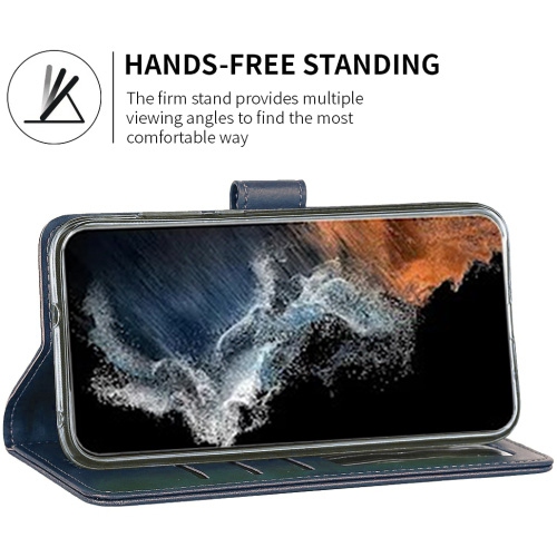 XCRS Folio Housse de portefeuille magnétique, pochette en cuir PU avec fente pour carte et étui pour Samsung Galaxy S22 Ultra 2022