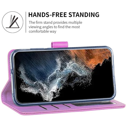 XCRS Folio Magnetic Wallet Cover, PU Leather Pouch with Card Slot and Stand Case for Samsung Galaxy S22 Ultra 2022