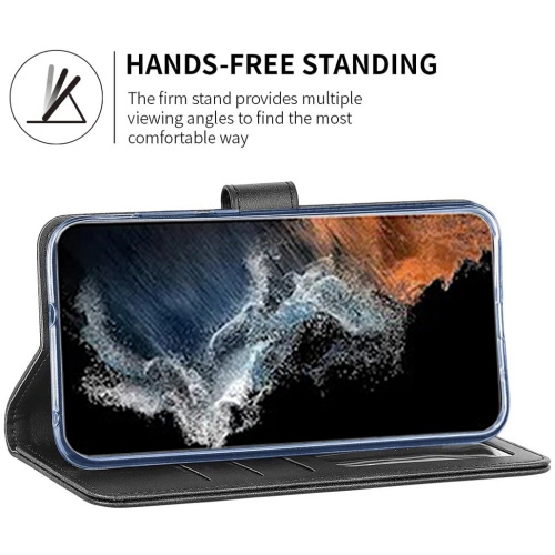 XCRS Folio Housse de portefeuille magnétique, pochette en cuir PU avec fente pour carte et étui pour Samsung Galaxy S22 Ultra 2022