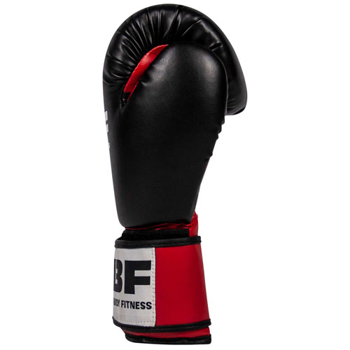 Gants de boxe de 16 oz Sport Series d'Iron Body Fitness - Noir/Rouge/Blanc