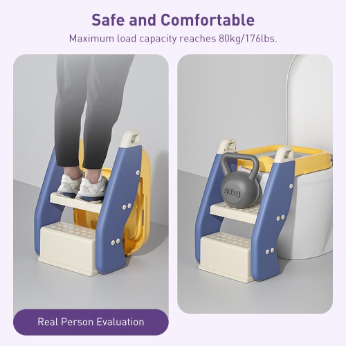 Siège de toilette pour apprentissage de la propreté avec escabeau pour enfants garçons filles