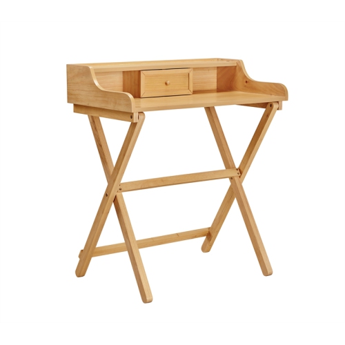 RIVERBAY FURNITURE  Wood Folding Desk In Natural Brown