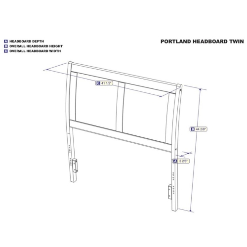AFI Portland Twin Solid Wood Sleigh Headboard with Device Charger in Espresso