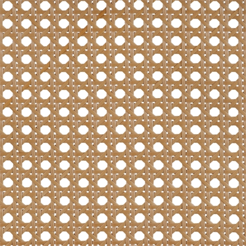 Xtra Storage Weave Three-Door Cabinet with Shelf in Caramel Wood Frame Finish