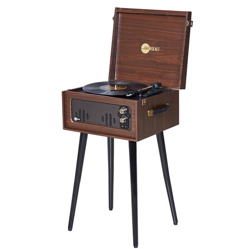 Arkrocket Discovery II Bluetooth Record Player Stand with 3-Speed Turntable