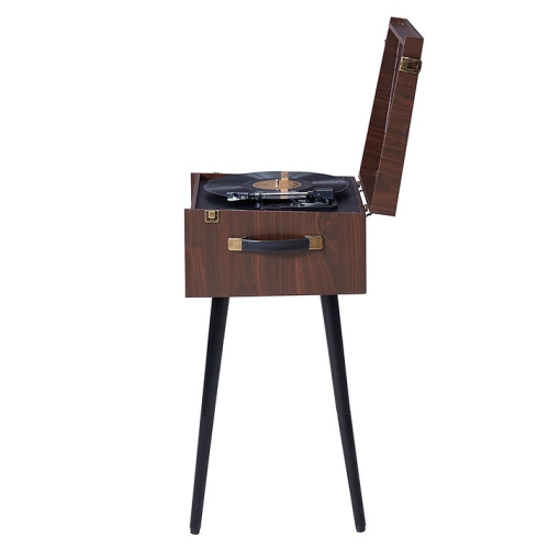 Arkrocket Discovery II Bluetooth Record Player Stand with 3-Speed Turntable