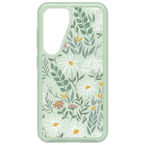 Étui rigide ajusté Symmetry d'OtterBox pour Galaxy S23 - Fleurs sauge