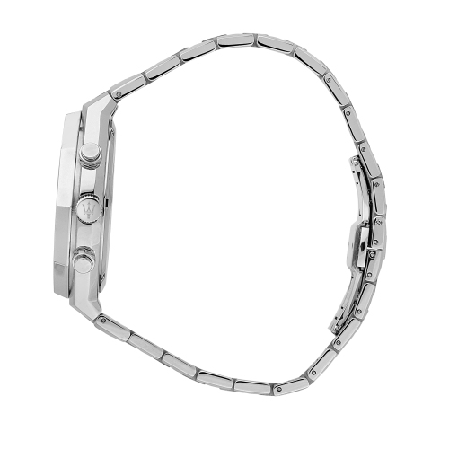 Stile 45Mm Quartz Stainless Steel Watch In Silver/Silver W/Rose Gold