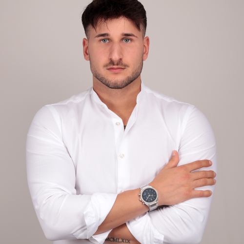 Stile 45Mm Quartz Stainless Steel Watch In Silver/Silver W/Rose Gold