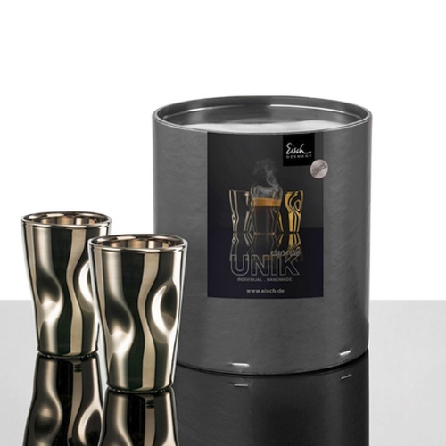 EISCH  Unik Espresso Glass – 2 Pack In Platinum