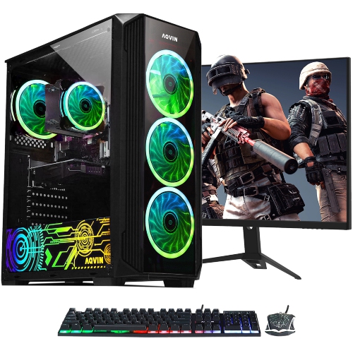Ordinateur de jeu tour PC de jeu HD intégrale 24 po processeur Core i7 d'Intel jusqu'à 4,60Ghz 32&nbsp;Go mémoire vive DDR4 Go disque SSD 1&nbsp;To