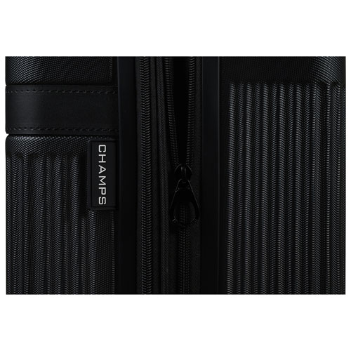 Champs Onyx Collection 3-Piece Hard Side Expandable Luggage Set - Black