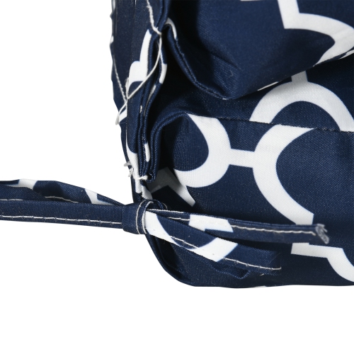 Coussin de siège/dossier extérieur Outsunny, coussin de chaise de patio monopièce, coussin capitonné avec bourre épaisse et attaches, 44 x 42 x 4 po,