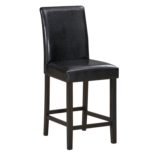 Gymax Set of 4 Bar Stools 25inch Counter Height Barstool Pub Chair w/Rubber Wood Legs