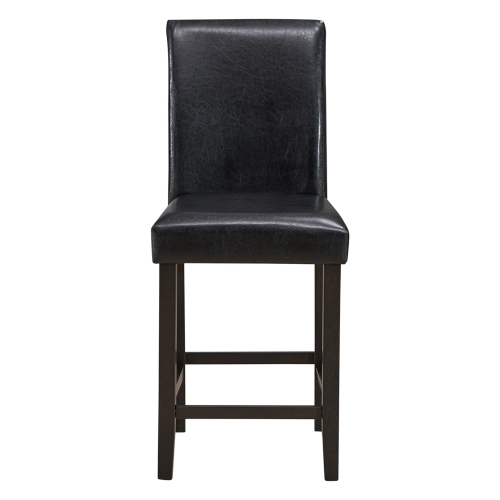 Gymax Set of 2 Bar Stools 25inch Counter Height Barstool Pub Chair w/Rubber Wood Legs