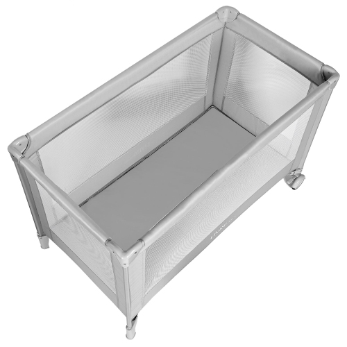 LIVINGbasics Baby Playard , Foldable Baby Playpen for Toddlers Kids Safe Play Center with Packing Bag and 2 Wheels