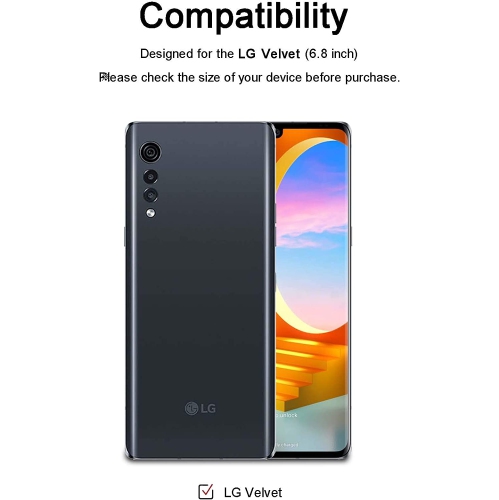 XCRS Folio Magnetic Wallet Cover, PU Leather Pouch with Card Slot and Stand Case for LG VELVET 5G 2020