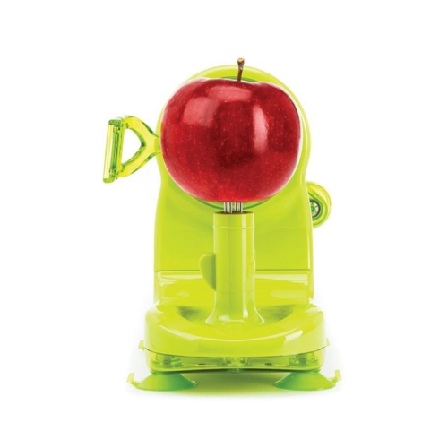 Starfrit - Pro Peeler Apple Peeler, Non-Slip Suction Base, Green