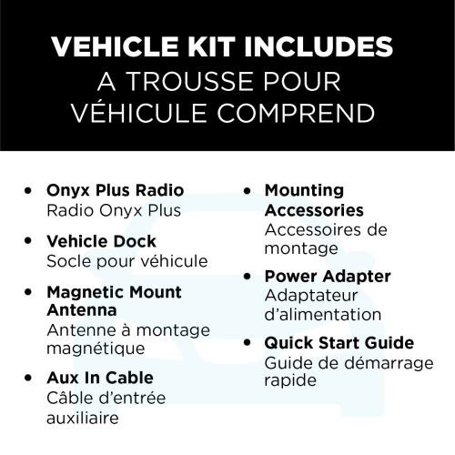 SiriusXM Onyx Plus Satellite Radio with Vehicle Kit + FM Direct Adapter