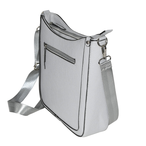 NICCI Crossbody Bag with Web Strap Grey