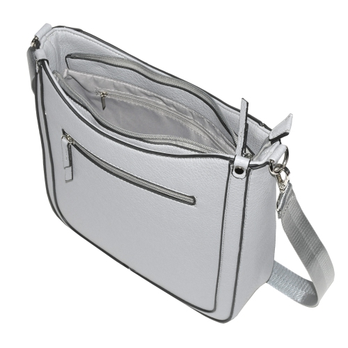 NICCI Crossbody Bag with Web Strap Grey