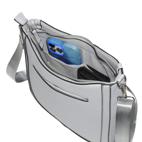 NICCI Crossbody Bag with Web Strap Grey