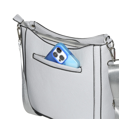 NICCI Crossbody Bag with Web Strap Grey