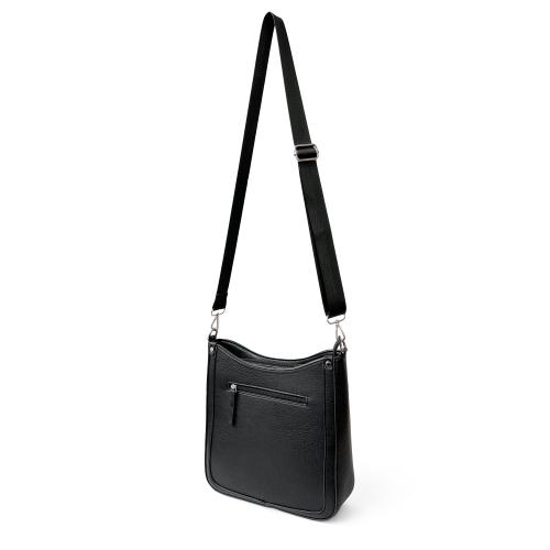 NICCI Crossbody Bag with Web Strap Black