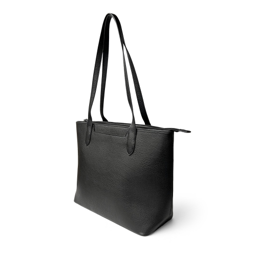 NICCI Tote Bag with Slit Pocket Black