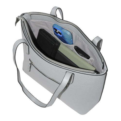 NICCI Tote Bag with Slit Pocket Grey