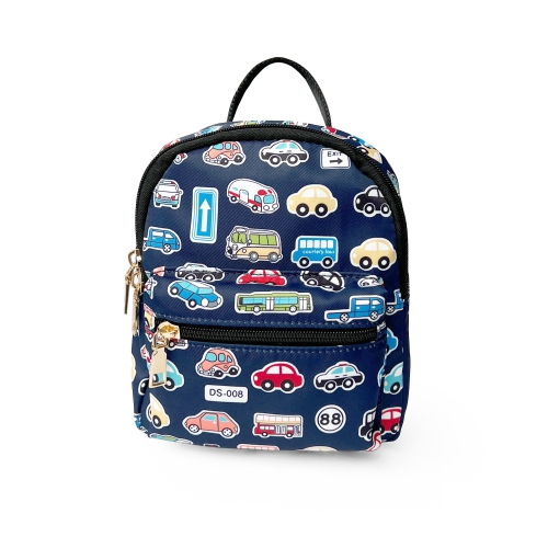 NICCI  Kids Backpack With Car Print In Blue