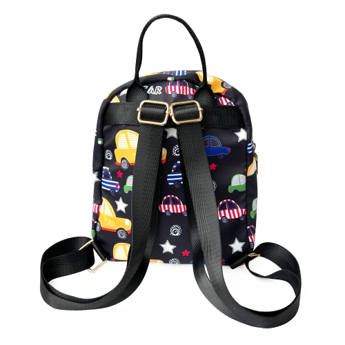 NICCI Kids Backpack with Car Print, Black
