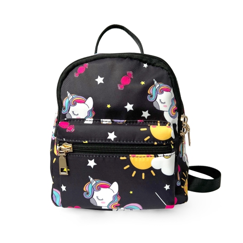 NICCI  Kids Backpack With Unicorn Print In Black