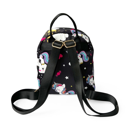 NICCI Kids Backpack with Unicorn Print, Black