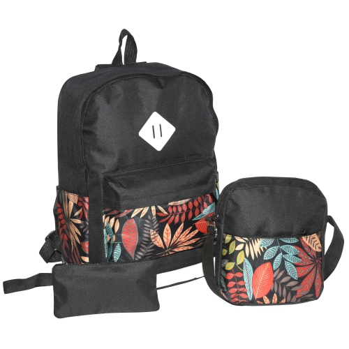 NICCI Backpack 3 Piece Set Black