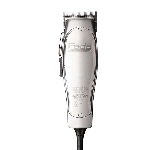 Andis Professional Fade Master Hair Clipper w/ Adjustable Fade Blade, Silver + BaBylissPro Barberology Fade Soft Knuckle Neck Brush White