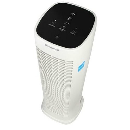 Purificateur d'air Honeywell Air Genius 5 pour grandes pièces jusqu'à 250 pieds carrés, blanc