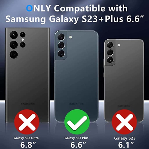 XCRS Heavy Duty Triple Layer Cover avec étui de protection antichoc pour Samsung Galaxy S23+ Plus 2023