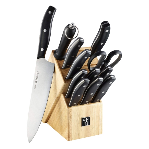 HENCKELS Definition 13 Piece Knife Block Set, Brown
