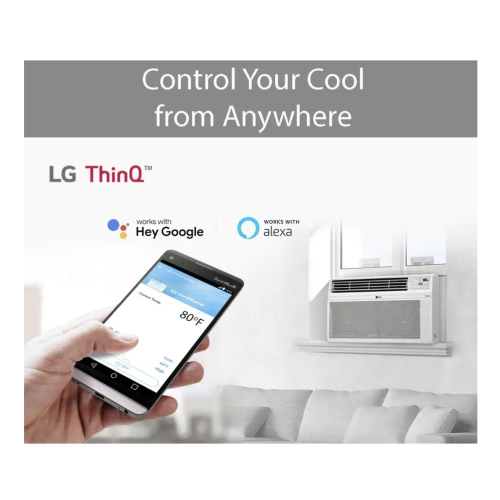 LG 18,000 BTU Window Smart Air Conditioner Cools 1000 Sq. Ft. (25' x 40' Room Size) Ultra Quiet, Energy Star, Works w/ ThinQ, Amazon Alexa, Hey Google and Remote, 230V (LW1822ERSM)