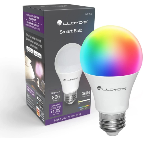 Lloyd's, WiFi Smart E26 Bulb, Multicolor