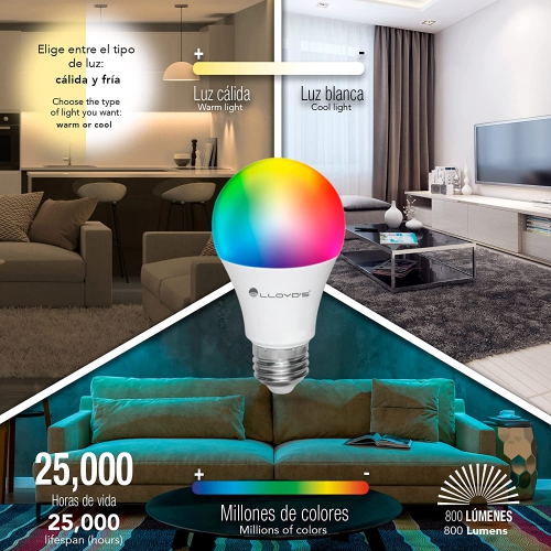 Lloyd's, WiFi Smart E26 Bulb, Multicolor