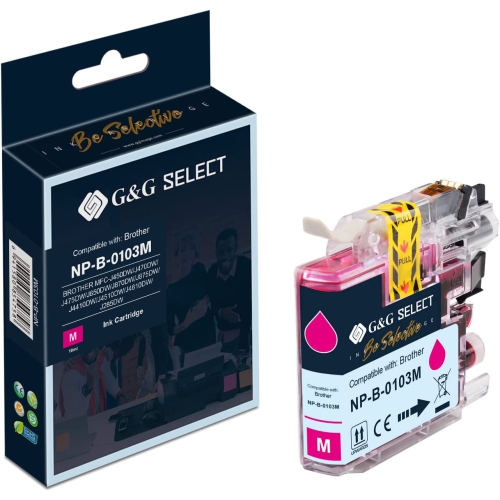 G&G Select Compatible Ink Cartridge for Brother LC103M High Yield 600 Pages use for Brother MFC