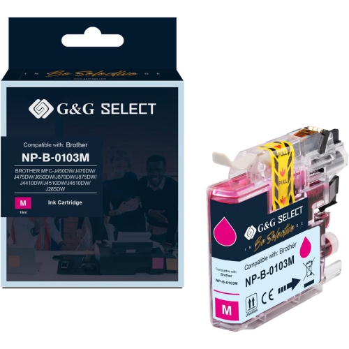 G&G Select Compatible Ink Cartridge for Brother LC103M High Yield 600 Pages use for Brother MFC