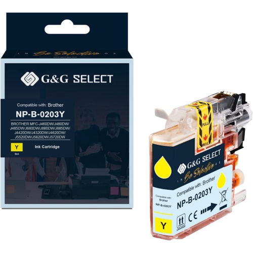 G&G Select Compatible Ink Cartridge for Brother LC203C for Brother