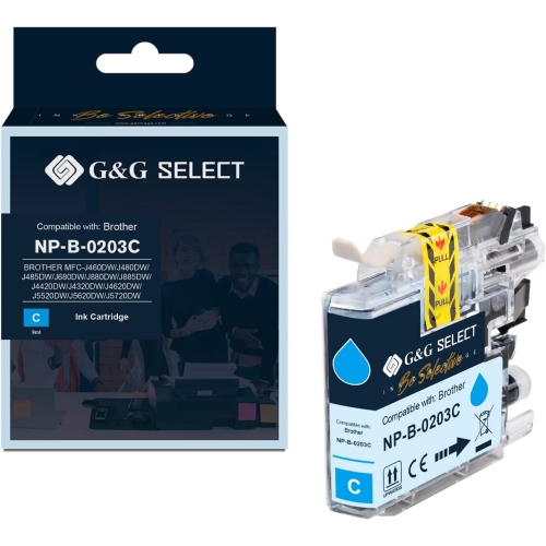 G&G Select Compatible Ink Cartridge for Brother LC203C for Brother