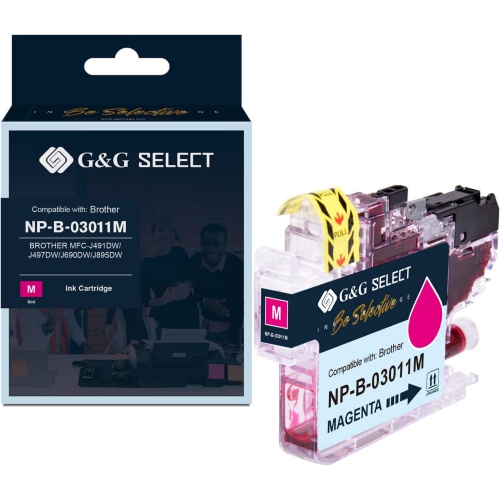 G&G Select Compatible Ink Cartridge for Brother LC3011C 250 Pages use for Brother MFC-J491DW/J497DW/J690DW/J890DW/J895DW