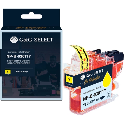 G&G Select Compatible Ink Cartridge for Brother LC3011C 250 Pages use for Brother MFC-J491DW/J497DW/J690DW/J890DW/J895DW